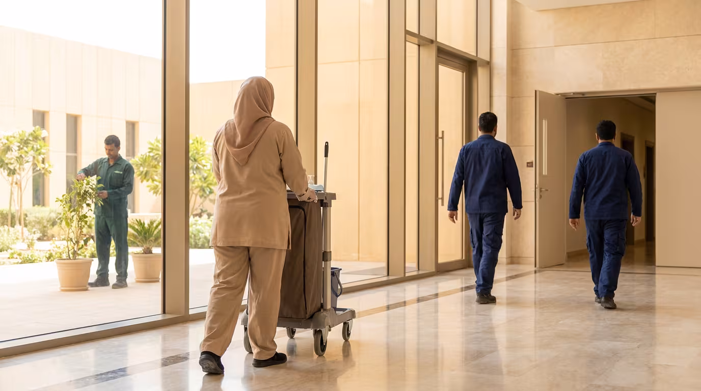 زي موظفي إدارة المرافق في السعودية: هوية واحدة وتخصصات متعددة